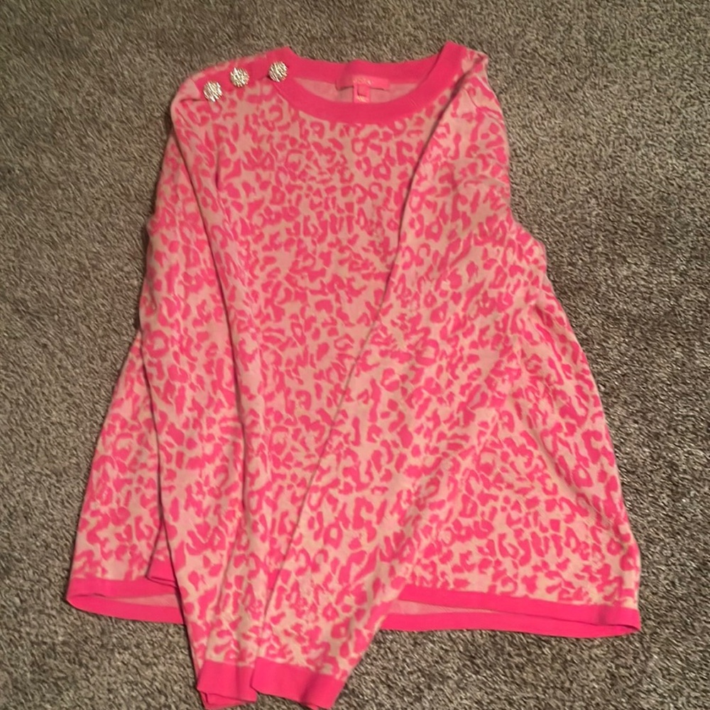 Hot Pink Leopard print, Lilly Pulitzer sweater